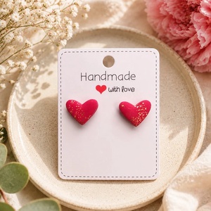 Cercei inimioara Little Love � Handmade - Artynos.ro
