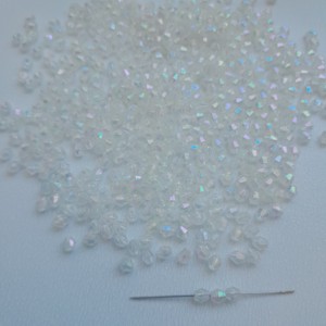 Margele acrilice - 3mm - 1000 bucati / pachet - culoare-transparenta, , , ARTYNOS