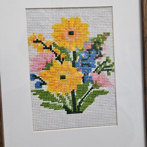 Goblen Flori de Primavara, Arte vizuale si accesorii , Imagini cu broderii, Broderii in cruciulita pe tesatura, Broderie, Tesatura, ARTYNOS