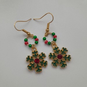 Cercei de Craciun - fulg de nea - Artynos.ro