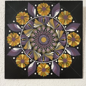 Solar harmony Mandala , , Pictura, Prelucrarea lemnului, Aceasta mandala este inspirata de culorile operelor lui V. Van Gogh, simbolizand armonia solara. Ma..., ARTYNOS