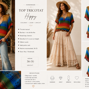 Bluza boho - îmbrăcăminte și modă - haine damă - bluze damă - Artynos.ro