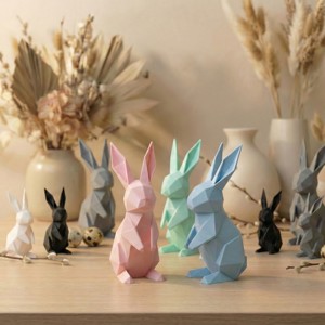 Figurina moderna de iepure in stil origami � inaltime 10 cm - Artynos.ro