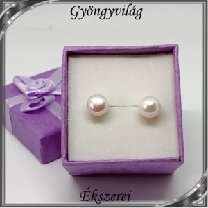 Cercei: perla naturala, argint 925 SFE-IGY02-9d intr-o cutie cadou - Artynos.ro