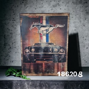 Ford Mustang poza din lemn, Casa & Stil de viata, Accesorii pentru decorat casa, Picturi murale, Arta de perete din lemn, , ARTYNOS