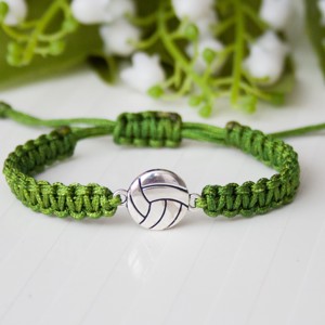 Bratara macramé impletita - Volleyball verde, , , ARTYNOS