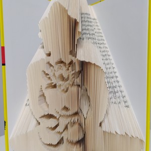 Meditating-ohm-lotus carte sculptura, Casa & Stil de viata, Accesorii pentru decorat casa, Decoratiuni de masa si decoratiuni pentru rafturi , Sculptura de carte, carte pliata, , ARTYNOS