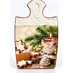 Tablou decorativ din lemn cu tematica de Craciun – decor rustic, realizat manual, , , Un tablou decorativ cu atmosfera de iarna, creat pentru a aduce caldura si magia Craciunului in loc..., ARTYNOS