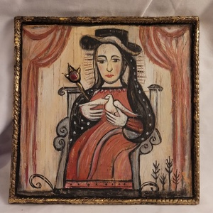 Icoană cu Sf. Maria Magdalena, Accesorii nuntă, Accesorii și cadouri de burlaci, Lucrare cu argilă, Pictură, ARTYNOS