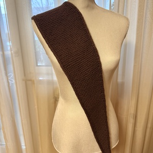 Eșarfă maro cu Lână Merino - îmbrăcăminte și modă - eșarfe, pălării, fularuri - eșarfe - Artynos.ro