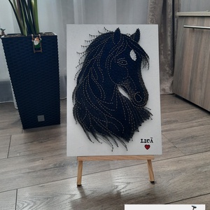 Tablou din cuie si ata , Casa & Stil de viata, Decoratiuni de casa, Decoratiuni de pereti, Suport pentru chei, Prelucrarea lemnului, ARTYNOS