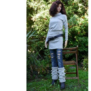 BOHÉM BOGYÓS - tricotat manual - îmbrăcăminte și modă - pantofi, papuci, șosete - încălzitor picioare - Artynos.ro