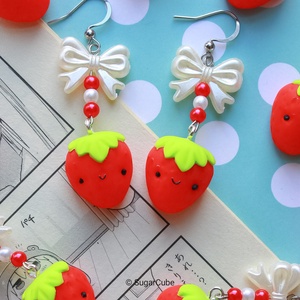 Cercei capsuni, Bijuterii, Cercei, Cercei cu figurine, , ARTYNOS