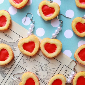 Cercei biscuit cu jeleu - bijuterii - cercei - cercei cu figurine - Artynos.ro