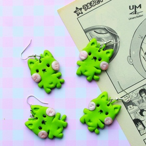 Cercei Alien Cat - bijuterii - cercei - cercei cu figurine - Artynos.ro