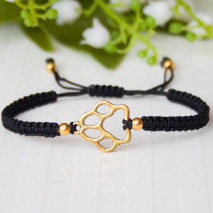 Bratara macramé impletita - Labuta neagra/ aurie, , , ARTYNOS
