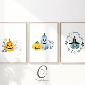 Halloween artă de perete, poster dovleac, imagine de toamnă -  - Artynos.ro