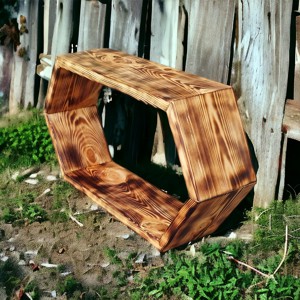 Raft hexagonal mare ars - casă & stil de viață - mobilier artizanal - rafturi  - Artynos.ro