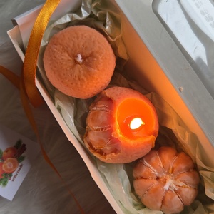 Set lumanari mandarine - crăciun - cadouri de moș crăciun - cadouri de moș crăciun - Artynos.ro