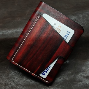 Portofel minimalist din piele naturala ,lucrat in totalitate manual(taiat pielea,cusut ,finisat) - genți și portofele - portofele, huse, suporturi - portofele - portofel bărbați - Artynos.ro