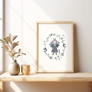 Halloween wall decal, poster vrăjitoare, imagine de toamnă -  - Artynos.ro