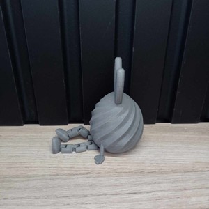 Iepuraș spiralat flexibil � Decorațiune de masă de Paște imprimată 3D - decor de sărbători - decorațiuni de paște - iepuraș de paște - Artynos.ro