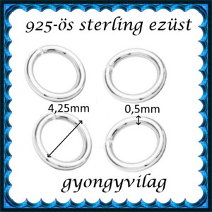 Inel deschis pentru bijuterii din argint 925 ESZK NY 4,25x0,5 8 buc/pachet -  - Artynos.ro