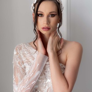 Isabella bentiță de mireasă ornament de păr de nuntă - accesorii nuntă - ornamente de păr de nuntă - bentițe de nuntă - Artynos.ro