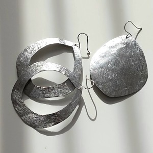 Cercei asimetrici minimali din aluminiu, Bijuterii, Seturi de bijuterii, , ARTYNOS