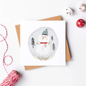 felicitare de Crăciun, felicitare festivă, om de zăpadă -  - Artynos.ro