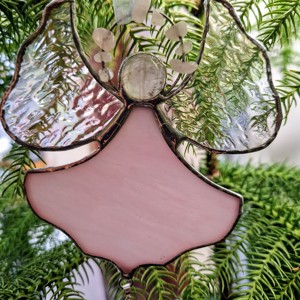 Înger de cristal în roz - crăciun - cadouri de moș crăciun - cadouri de moș crăciun - Artynos.ro