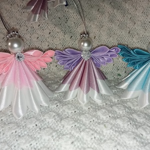 Înger cu fustă circulară roz - crăciun - decorațiuni de crăciun de casă - pom de crăciun  - Artynos.ro