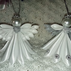 Înger cu fustă circulară roz - crăciun - decorațiuni de crăciun de casă - pom de crăciun  - Artynos.ro