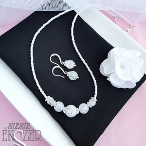 Hegyikristályos ékszerszett - accesorii nuntă - bijuterii mireasă - set bijuterii de mireasă - Artynos.ro