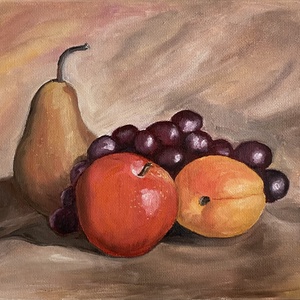 'Fructe de toamna' pictura in ulei, Arte vizuale si accesorii , Picturi, Pictura in ulei, Fotografie, grafica, desen, ilustratie, ARTYNOS