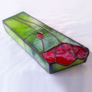 Dream of the Poppy cutie de bijuterii tiffany, , Arta de sticla, Altele, ARTYNOS