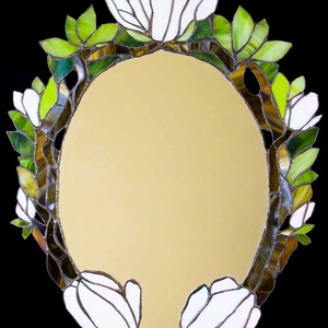 Oglinda tiffany Magnolia alba, , Arta de sticla, Altele, ARTYNOS