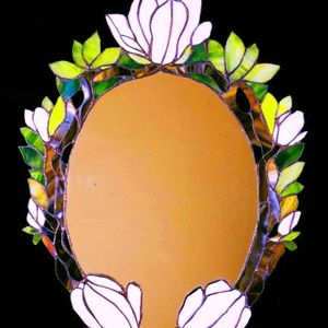 Oglindă tiffany Magnolia albă -  - Artynos.ro