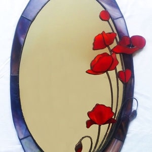 3D mirror with poppies - casă & stil de viață - accesorii pentru decorat casa - oglinzi perete, oglinzi decor - Artynos.ro