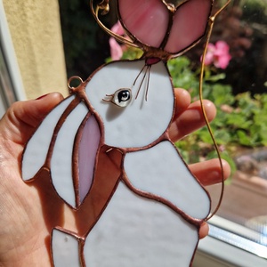 Decor de fereastra Honey-Bunny pentru Paste, , Arta de sticla, Altele, ARTYNOS