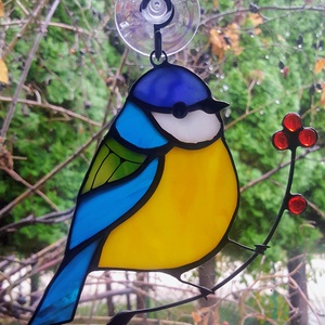 Decoratiuni pentru ferestre Bluefinch, Casa & Stil de viata, Accesorii pentru decorat casa, Decoratiuni de geam si decoratiuni de usa , Decor ferestre si autocolant pentru geam, Arta de sticla, Altele, ARTYNOS