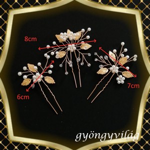 Bijuterii, ornamente de păr, catarame de păr: nuntă, mireasă, ornament de păr casual, ES-H-SZ03 set de 3 -  - Artynos.ro