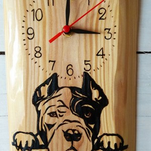 Caine Pit Bull pe ceas de perete - Artynos.ro