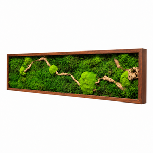 Tablou din muschi plat, bombat si elemente decorative 100x20 cm - casă & stil de viață - decorațiuni de casă - decorațiuni de pereți - tablou cu licheni - Artynos.ro