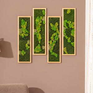 TAblou din licheni stabilizati si muschi plat 100x20 cm - casă & stil de viață - decorațiuni de casă - decorațiuni de pereți - tablou cu licheni - Artynos.ro
