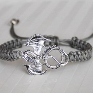 Brățară Makramé - Dragon gri -  - Artynos.ro