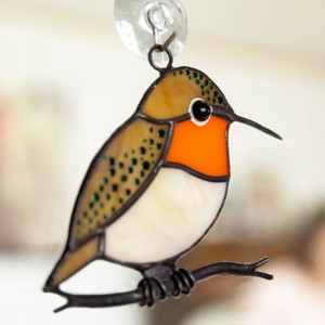 Mică pasăre colibri în fereastră - casă & stil de viață - accesorii pentru decorat casa - decorațiuni de geam și decorațiuni de ușă  - decor ferestre și autocolant pentru geam - Artynos.ro