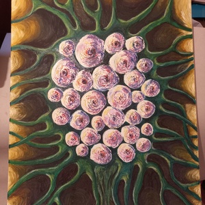 Tablou pictat manual, tehnica mixta - arte vizuale și accesorii  - picturi - pictură în ulei - Artynos.ro