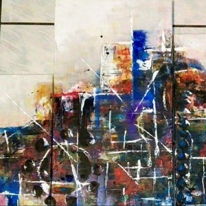 Tablou abstract Altfel, tehnica mixta - arte vizuale și accesorii  - picturi - pictură acrilică - Artynos.ro