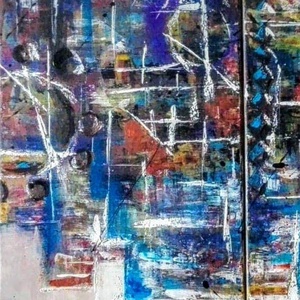 Tablou abstract Altfel, tehnica mixta - arte vizuale și accesorii  - picturi - pictură acrilică - Artynos.ro